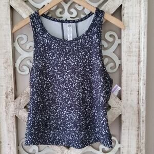 RBX Women's Activewear Sleeveless Tank Top in Gray Speckled Print